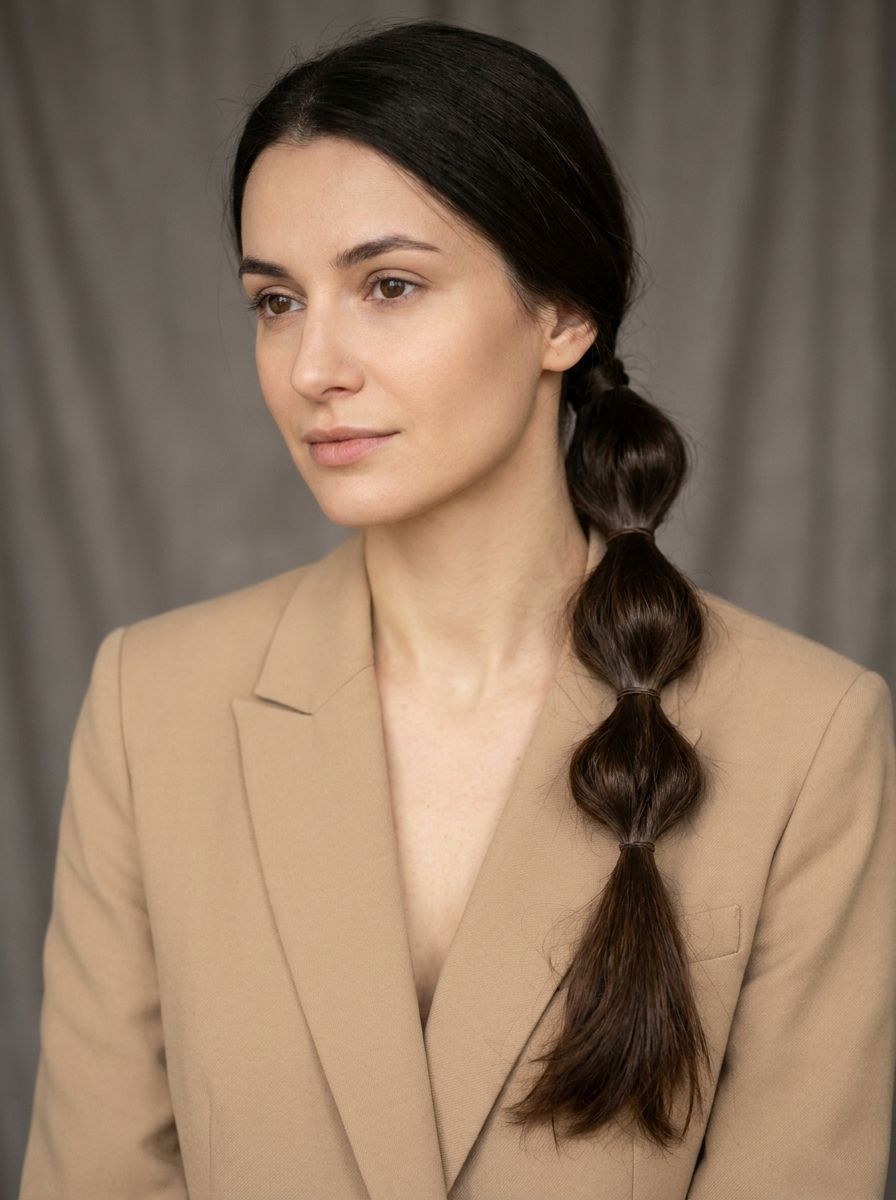 Bubble Ponytail in eleganter Version - Festliche Frisuren lange Haare